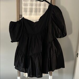Showpo Asymmetrical Black Dress